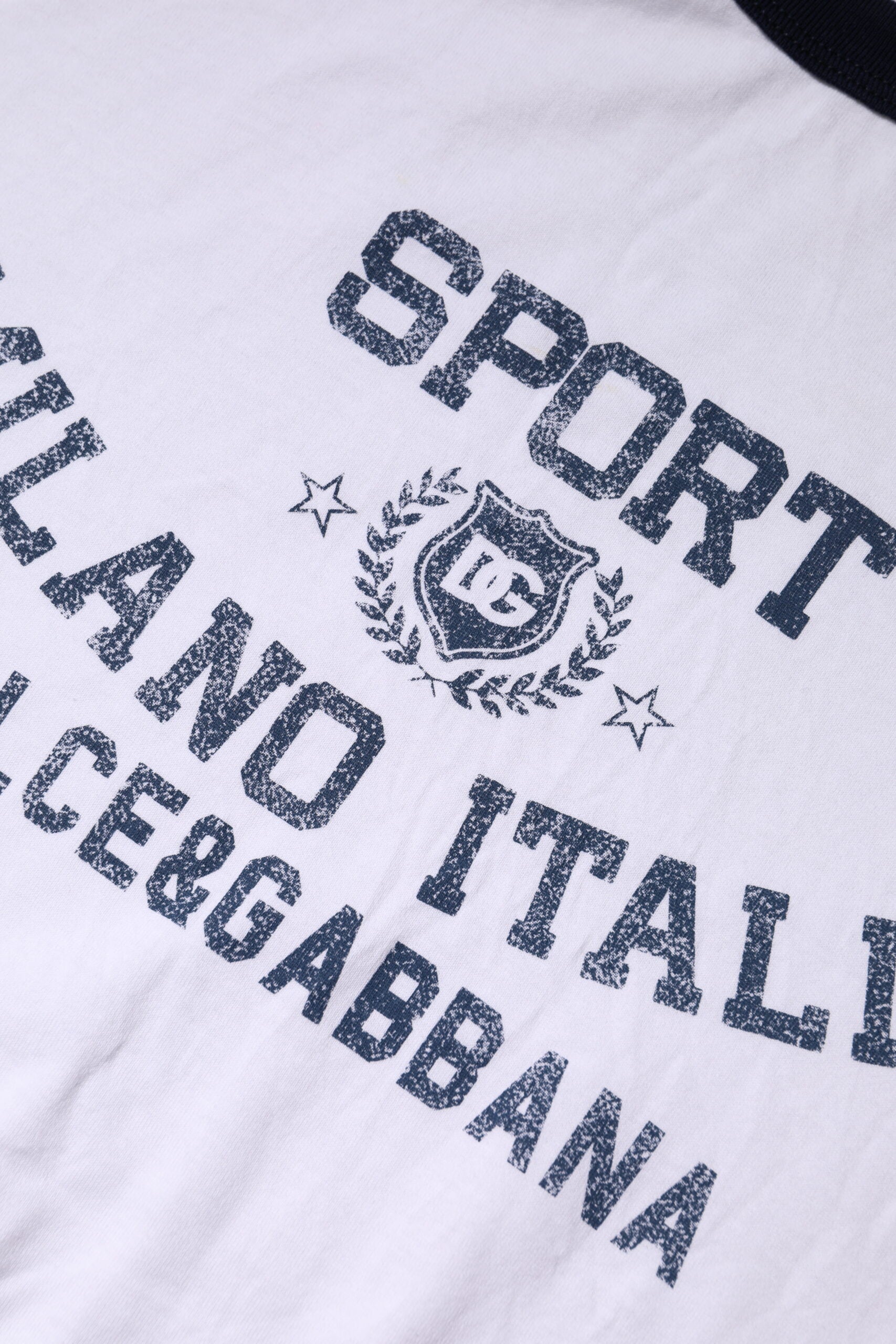 Dolce & Gabbana Weißes DG Logo Print Kurzarm-T-Shirt