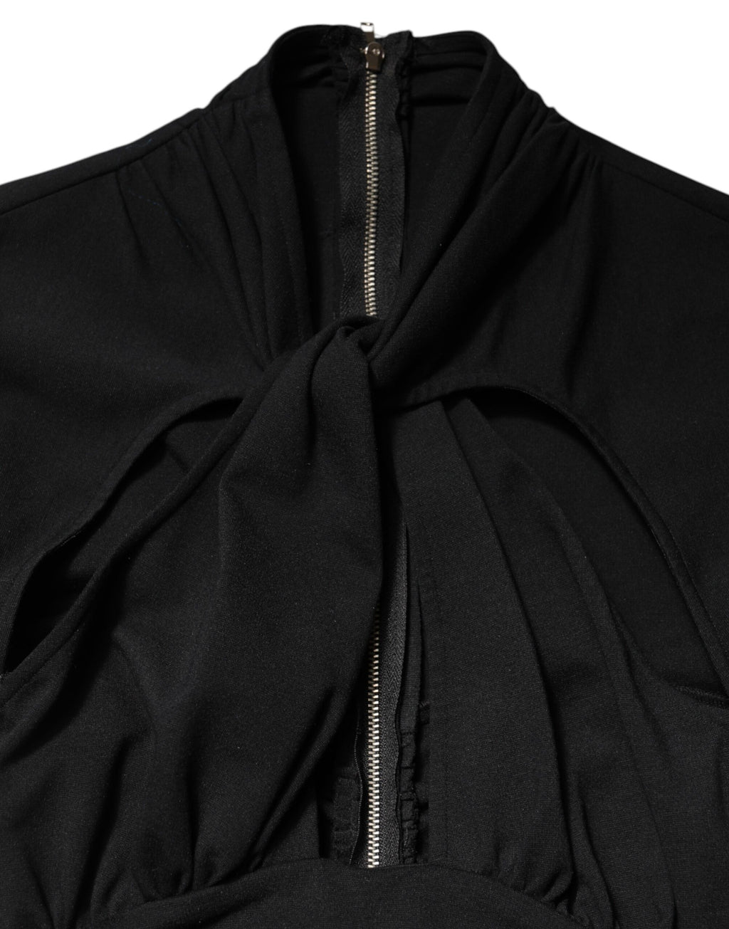 Dolce & Gabbana Schwarzes langärmeliges Etuikleid Midikleid