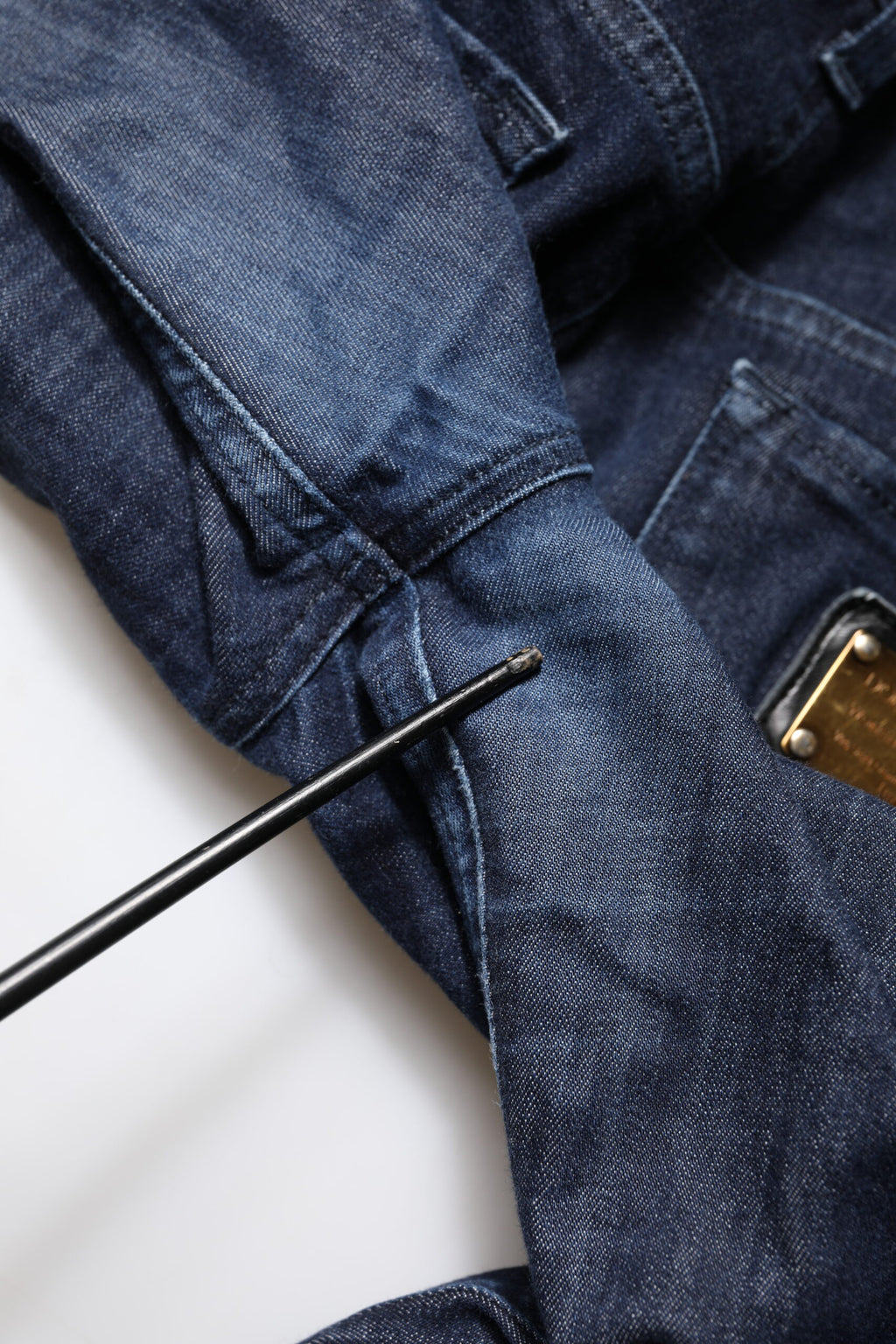 Dolce & Gabbana Dunkelblaue Baumwoll-Skinny-Cropped-Denim-Jeans