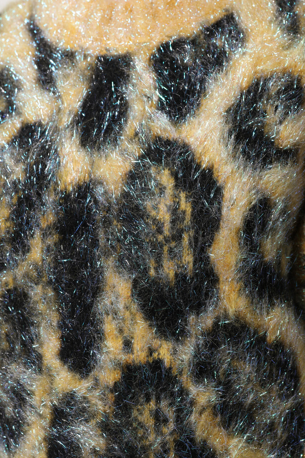 Dolce & Gabbana Multicolor Leopard Mohair Rundhalspullover