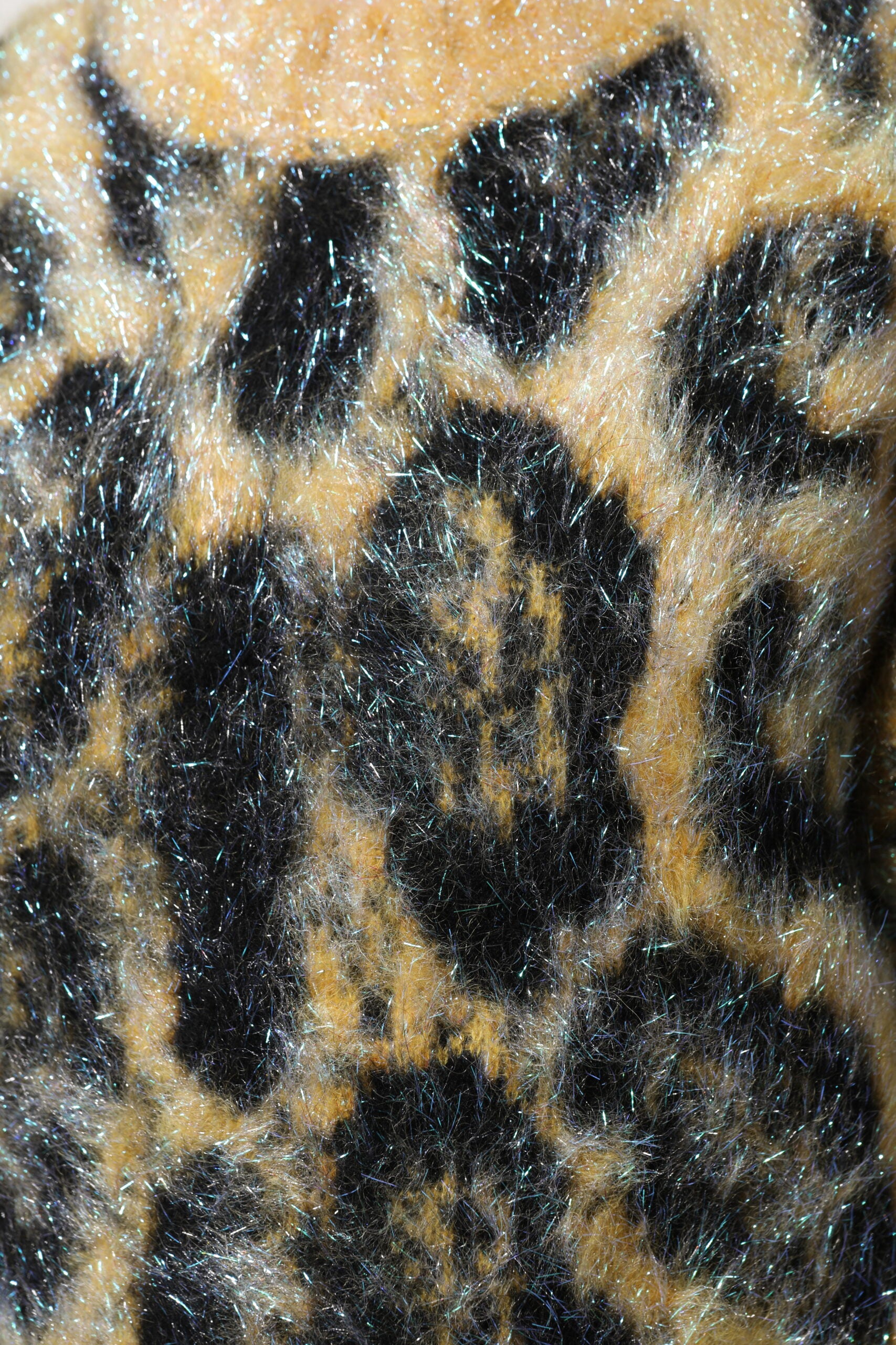 Dolce & Gabbana Multicolor Leopard Mohair Rundhalspullover