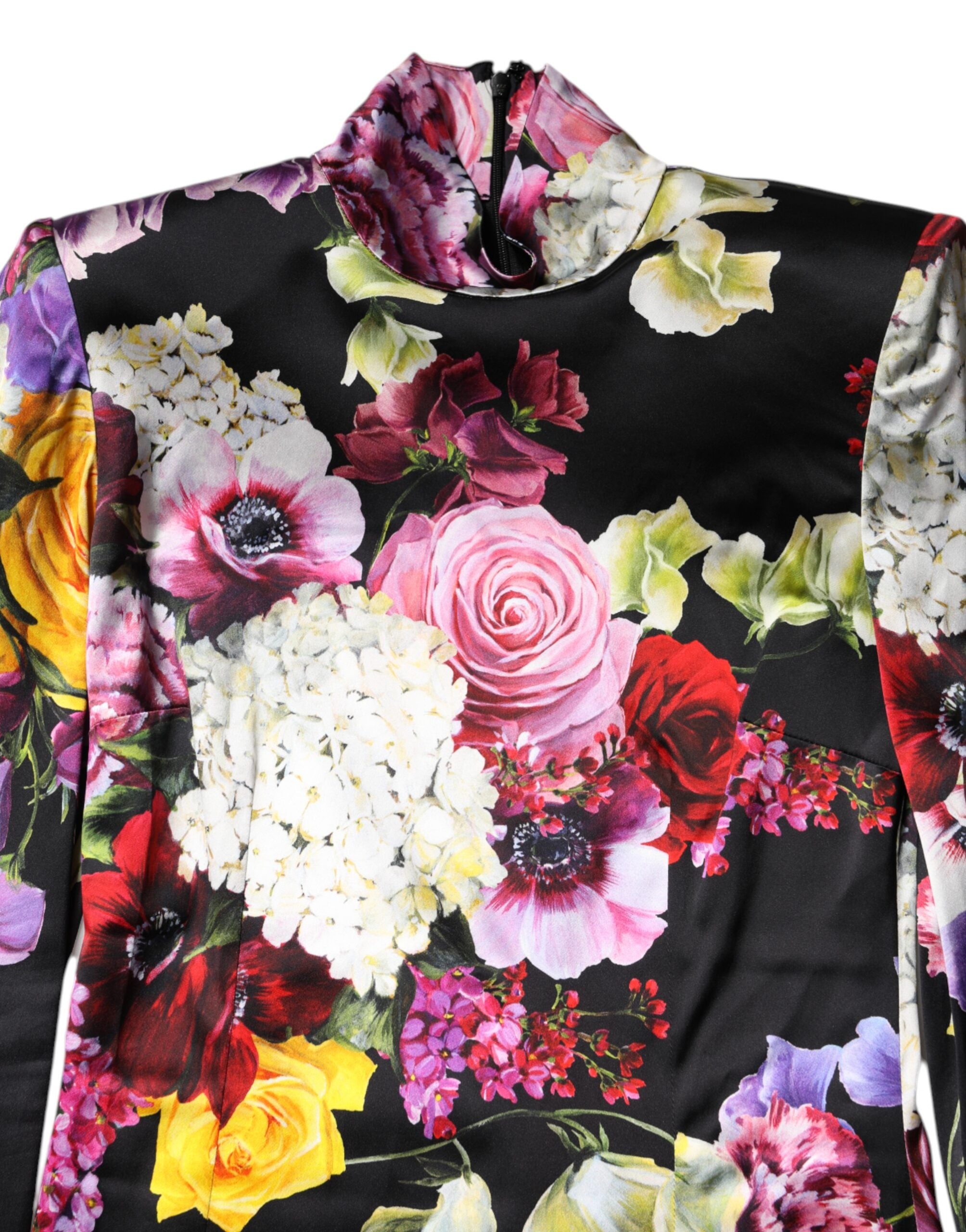 Dolce & Gabbana Multicolor Ortensies Langärmeliges Blusentop