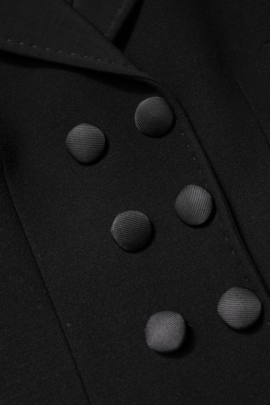 Dolce & Gabbana Schwarzer Wollmantel Zweireiher Jacke
