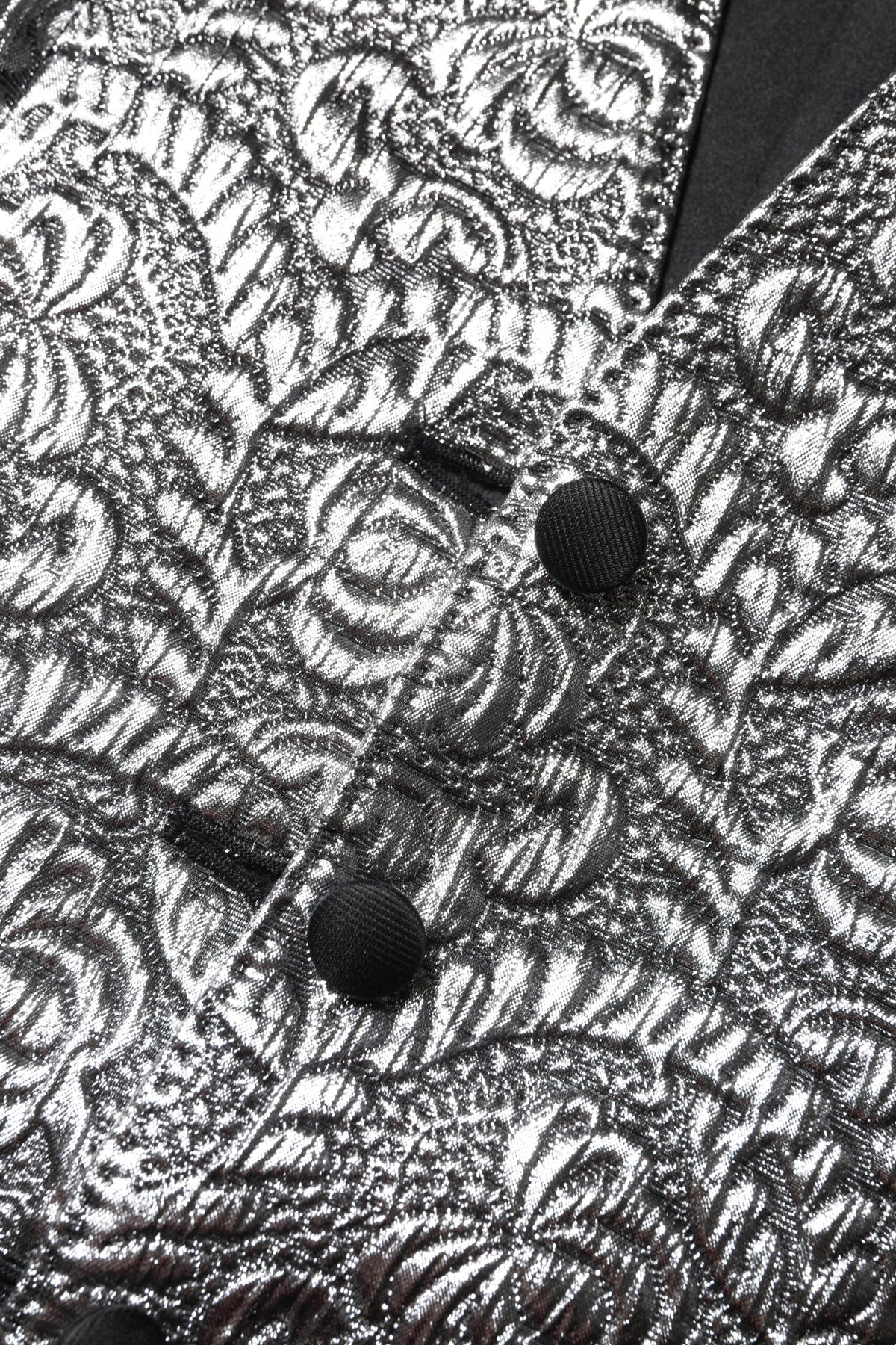 Dolce & Gabbana Zilveren bloemenjacquard mouwloze vesttop