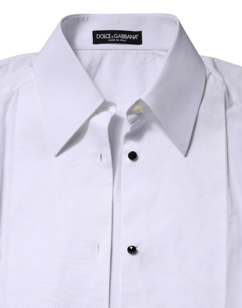 Dolce & Gabbana Weißes Baumwoll-Poloshirt mit kurzen Ärmeln und Kragen
