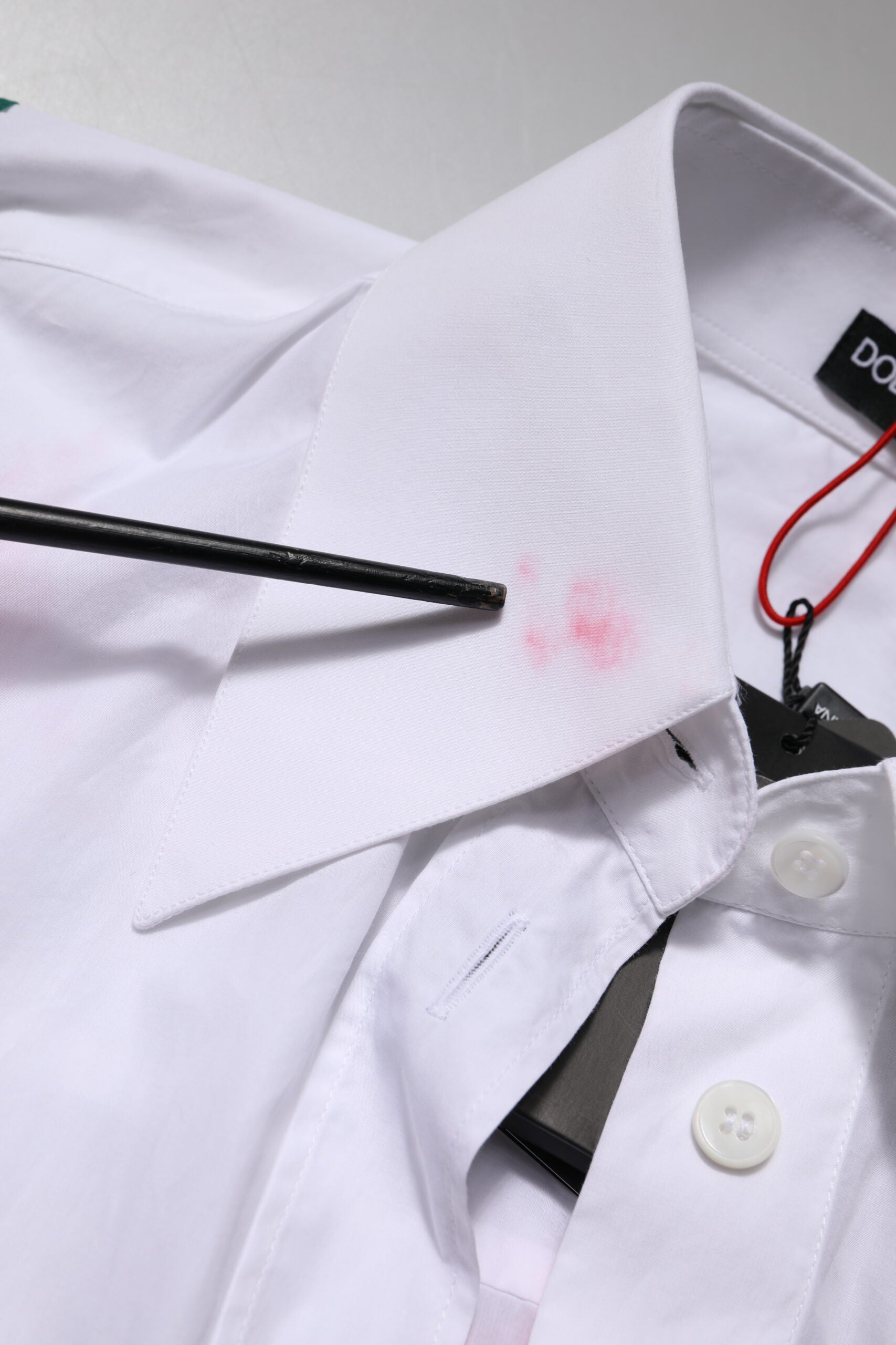 Dolce & Gabbana Weißes Baumwollkleid mit Blumenapplikationen Shirt Top