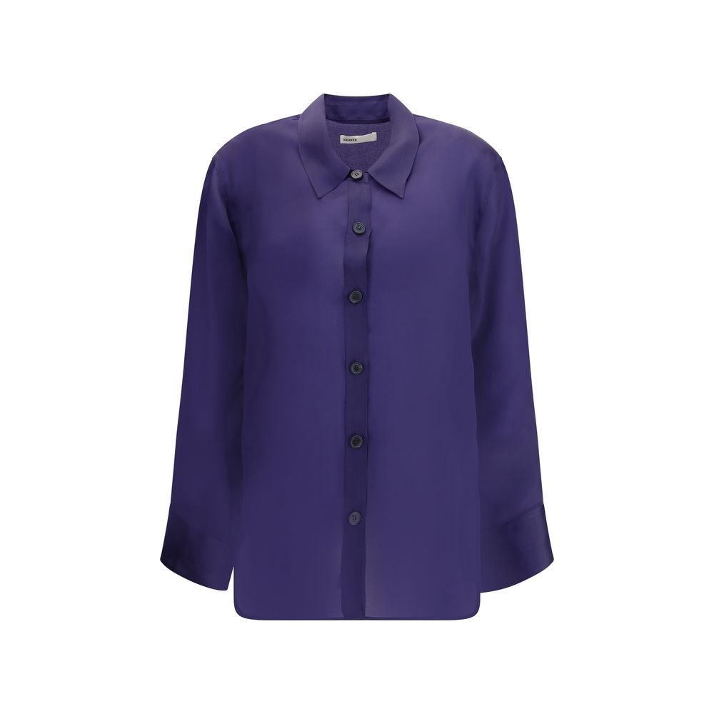 Khaite Seidenbluse in Violett