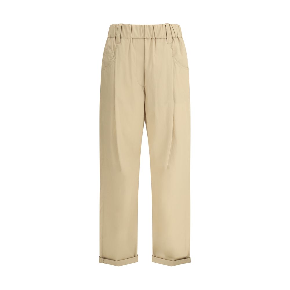 Brunello Cucinelli Hose mit Gummizug aus Baumwolle