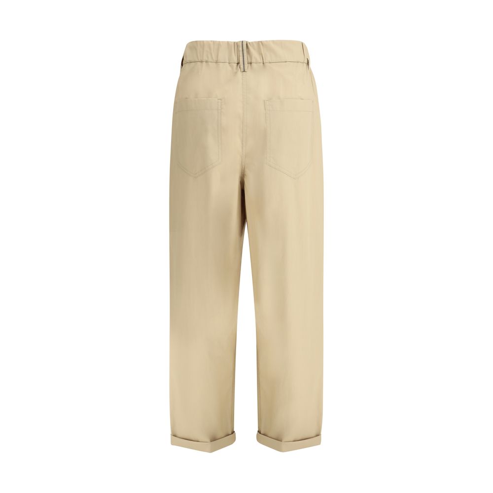 Brunello Cucinelli Hose mit Gummizug aus Baumwolle