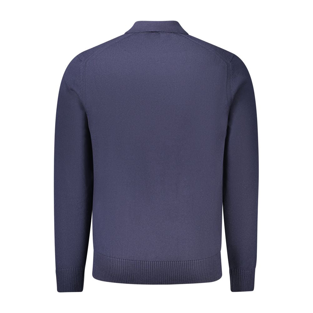 Hugo Boss Herrenpullover aus blauer Wolle