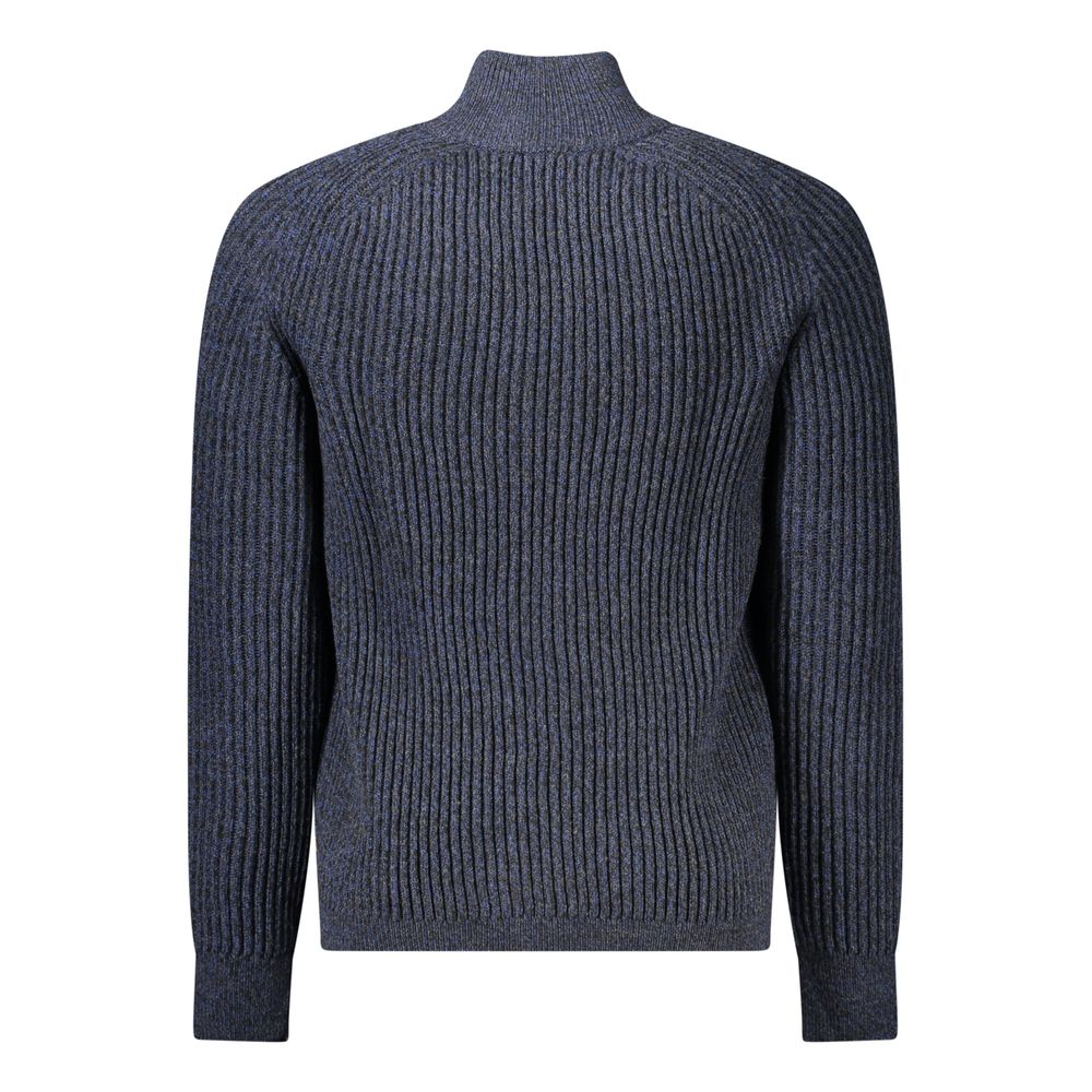 Hugo Boss Blaue Wolle Herren Strickjacke