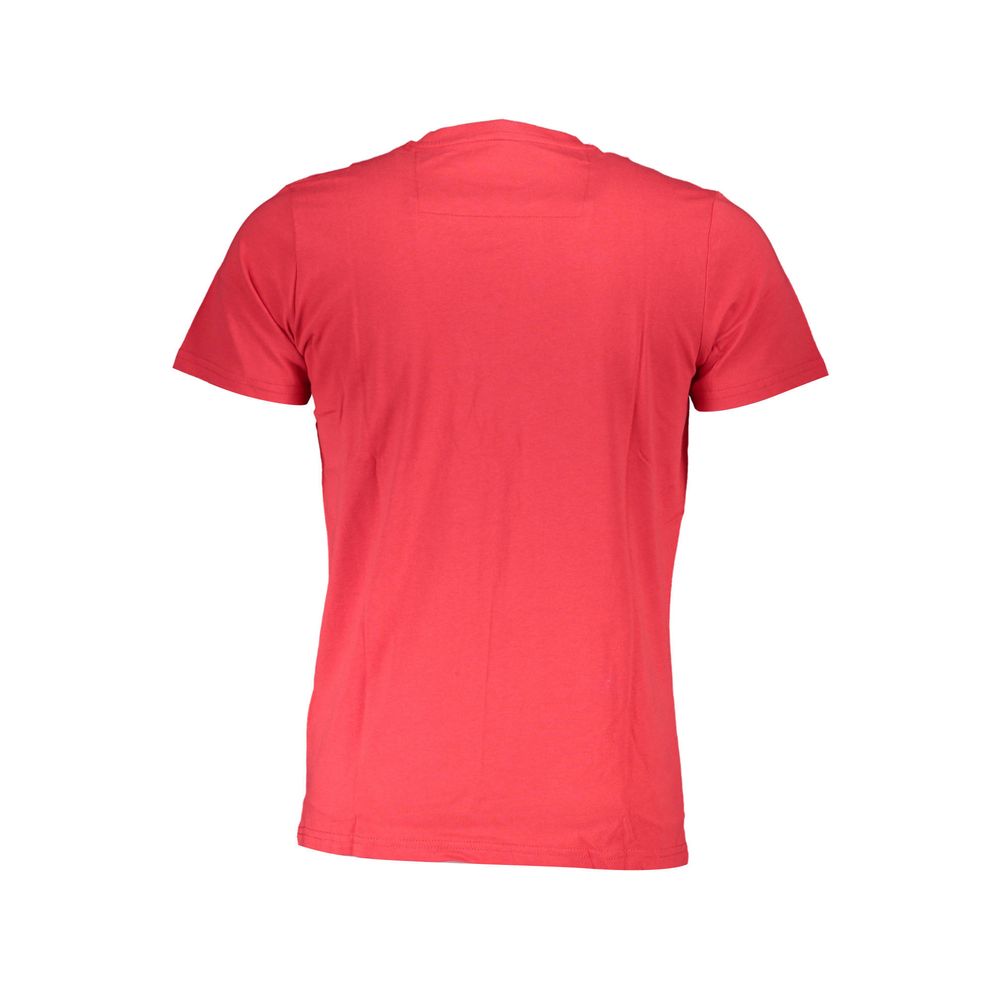 Cavalli Class Rotes Baumwolle Männer T-Shirt