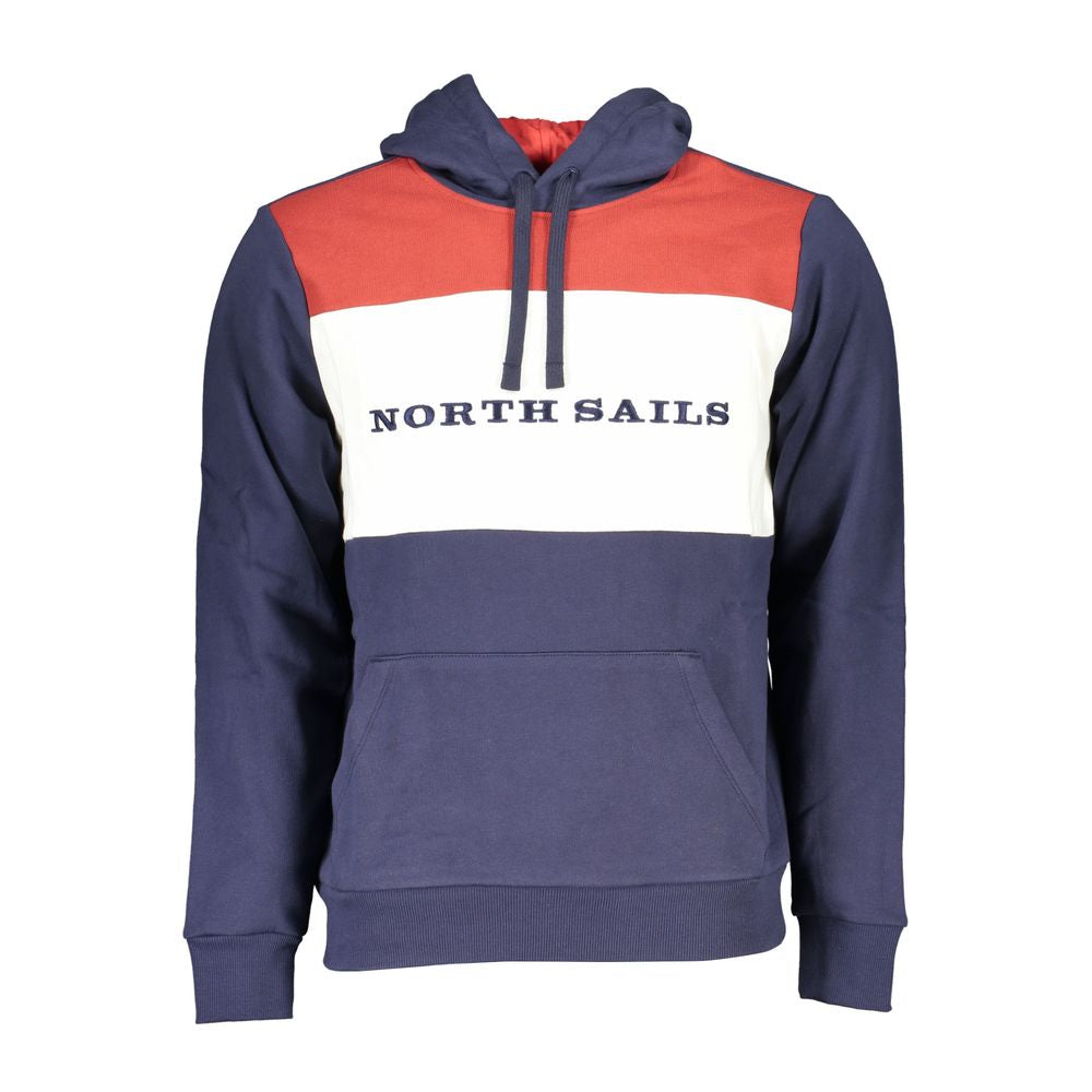 North Sails Blauer Baumwollpullover für Männer mit Kapuze