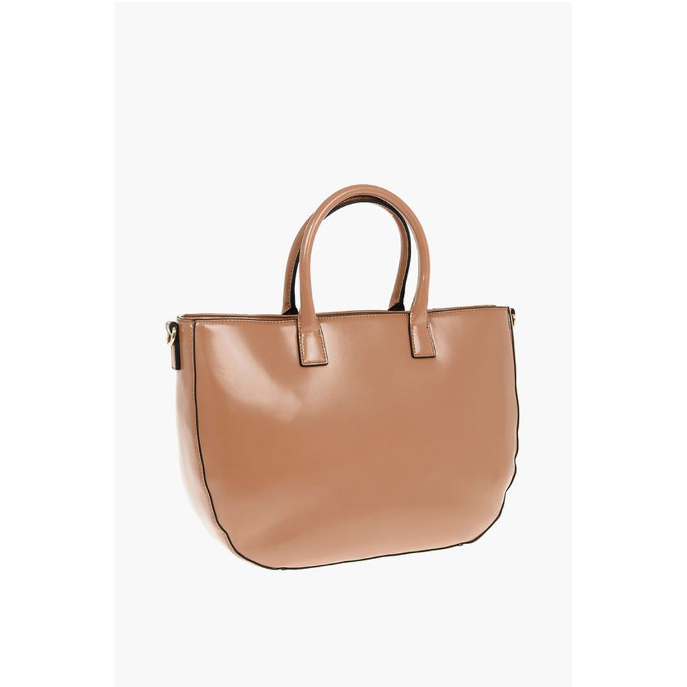 Moschino LOVE Abnehmbarer Schulterriemen Kunstleder Tote Bag
