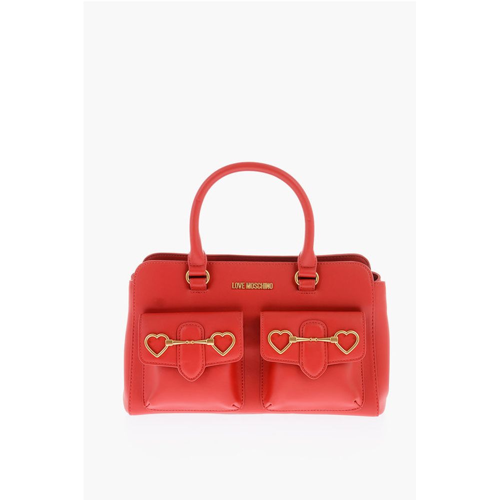 Moschino LOVE abnehmbarer Schulterriemen aus Kunstleder HEART BIT Tasche