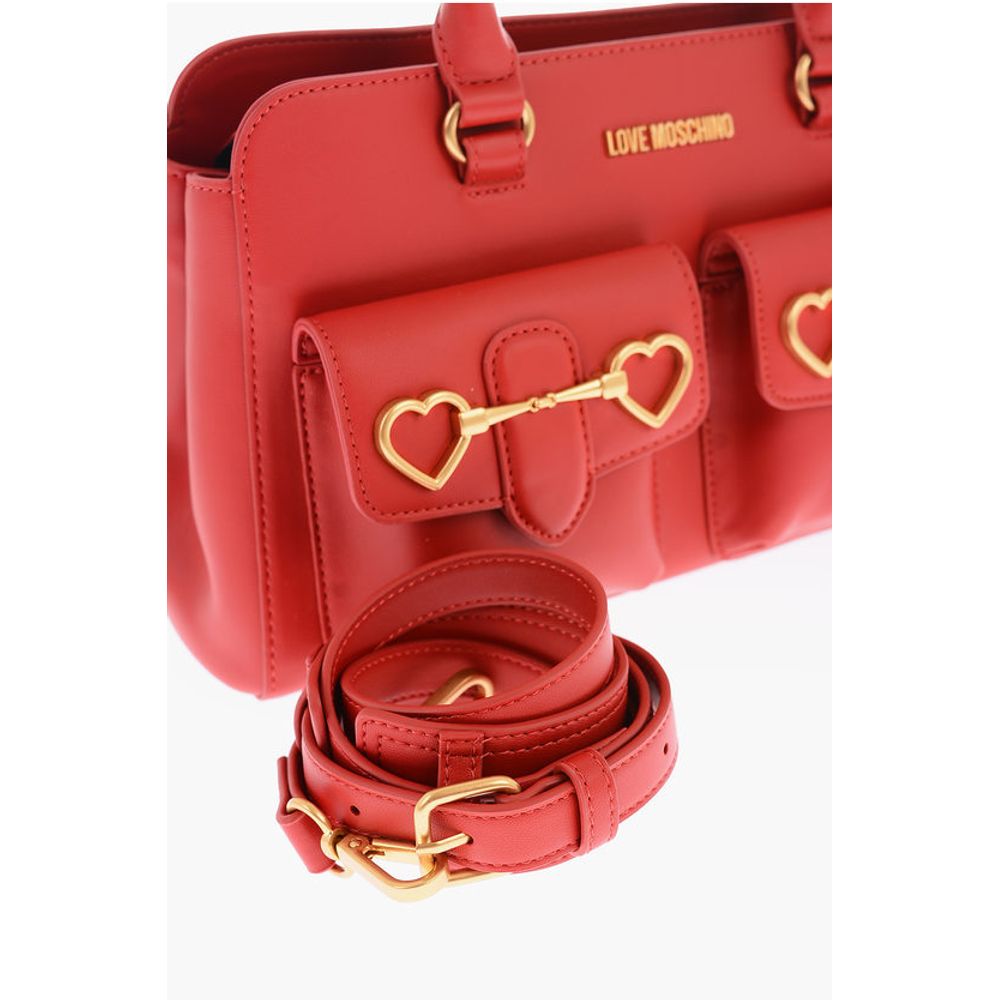 Moschino LOVE abnehmbarer Schulterriemen aus Kunstleder HEART BIT Tasche
