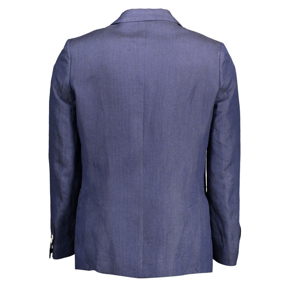 Gant Blaue Leinen Herrenjacke