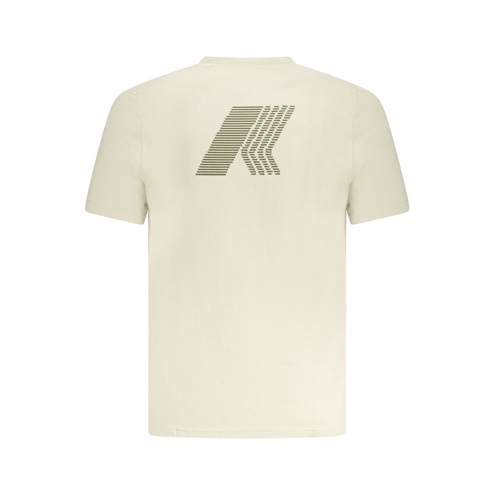 K-WAY Beigefarbenes T-Shirt aus Baumwolle