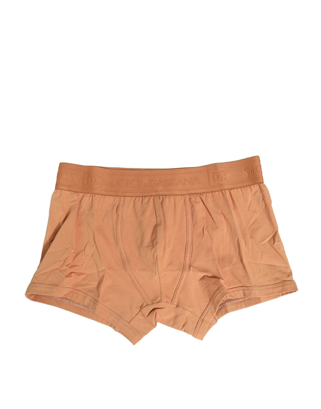 Dolce & Gabbana Brown Cotton Stretch Regular Boxer Unterwäsche
