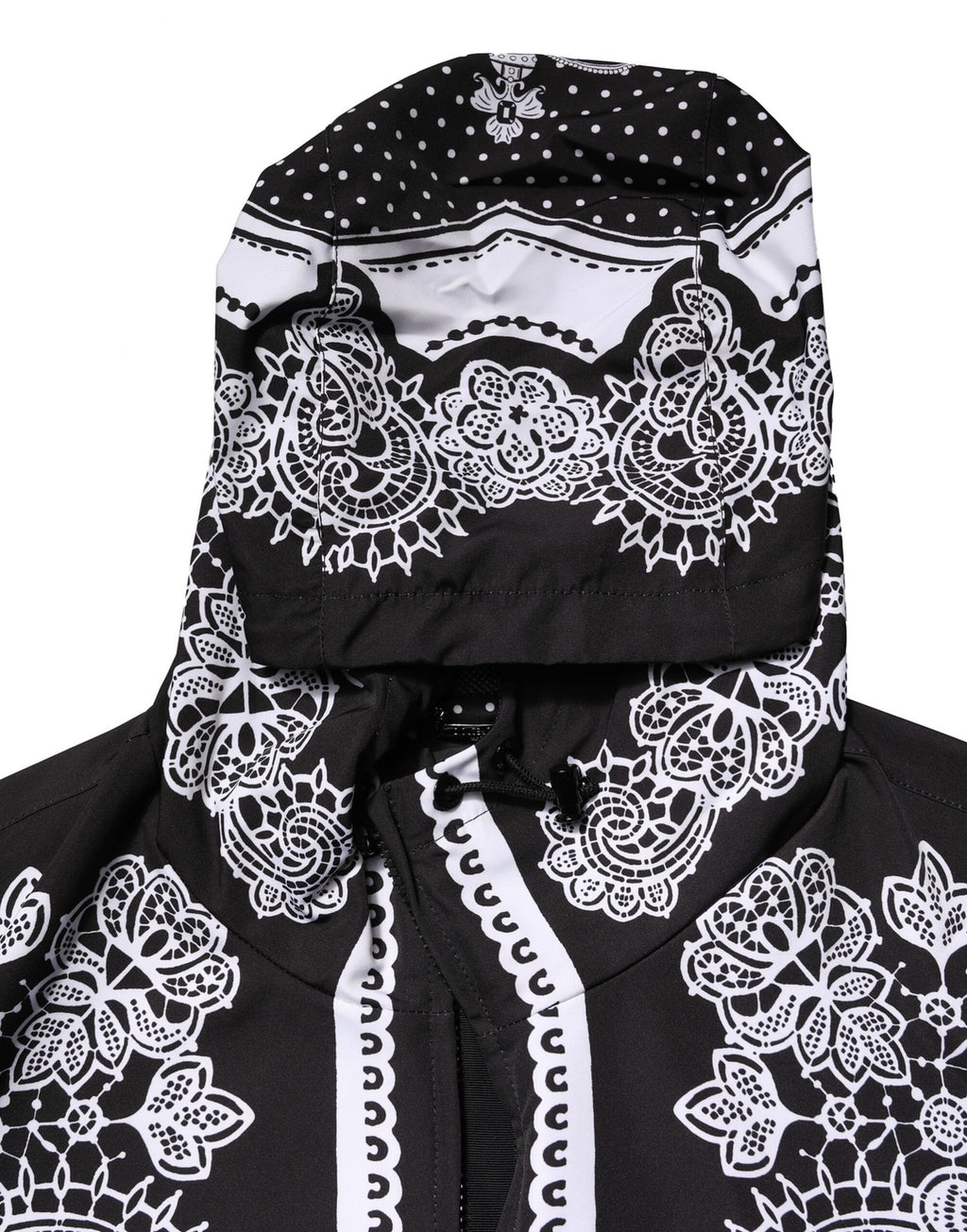 Dolce & Gabbana Schwarze Bandana Print Bomberjacke mit Kapuze