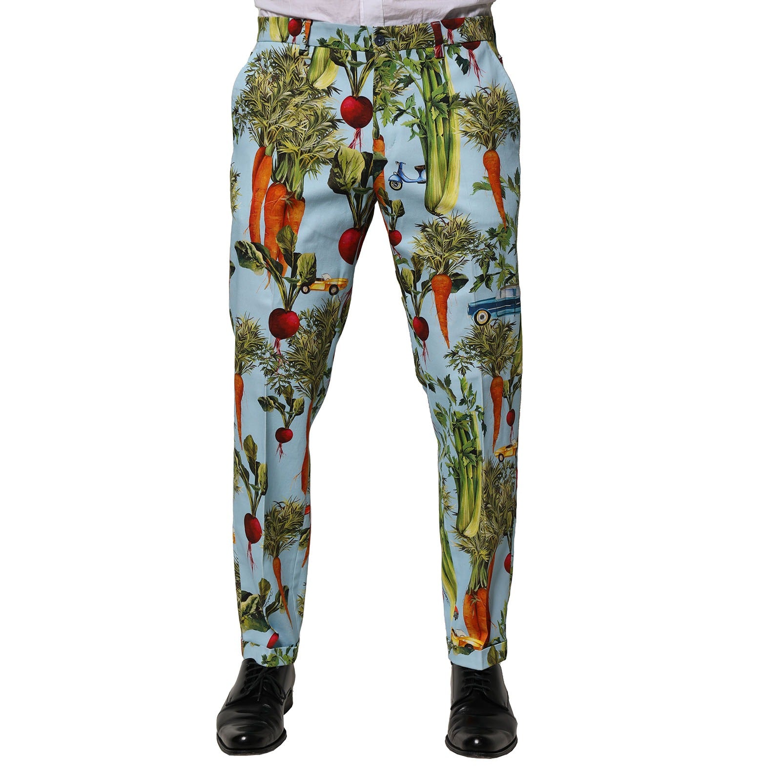 Dolce & Gabbana Multicolor Cotton Tapered Herrenhose