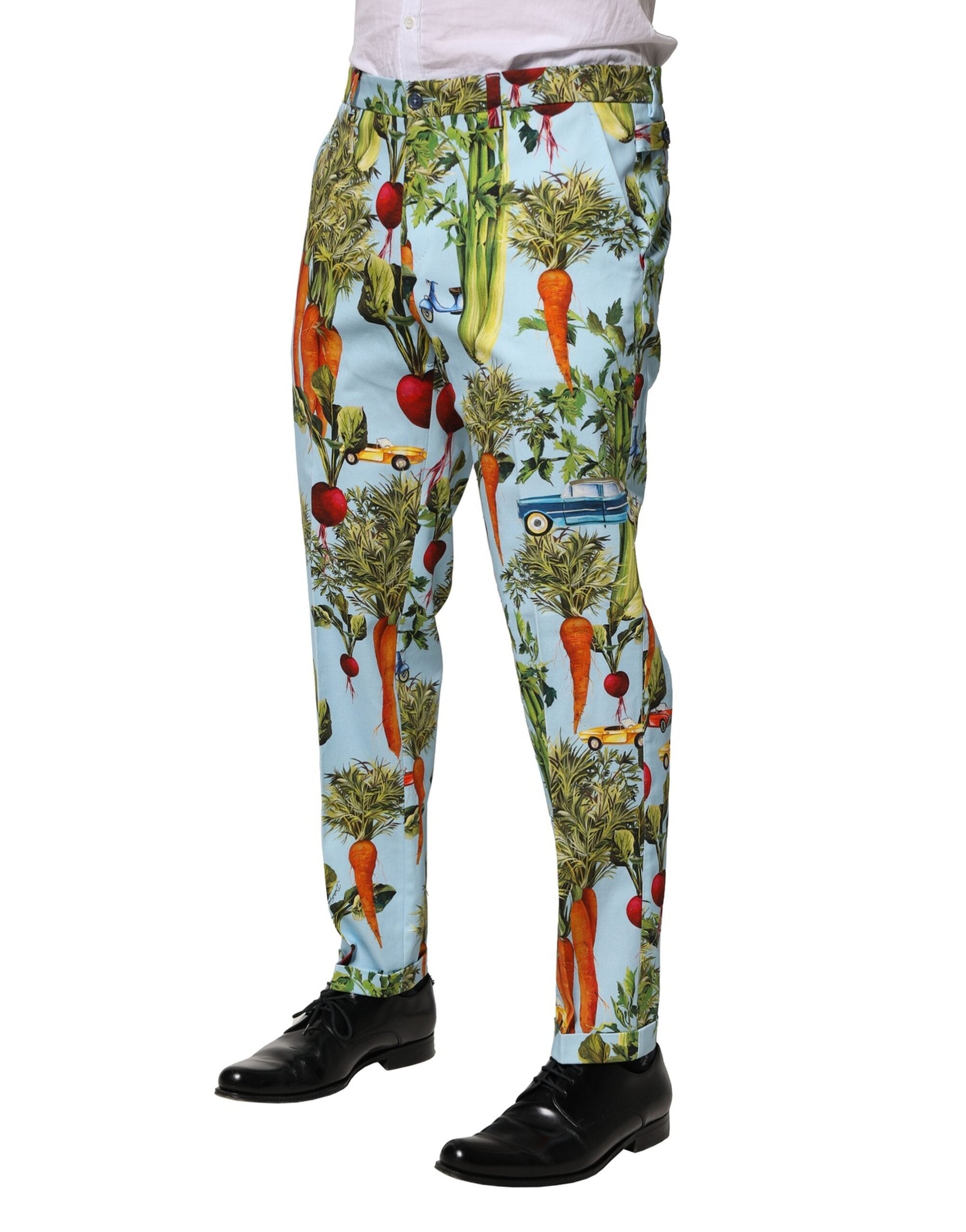 Dolce & Gabbana Multicolor Cotton Tapered Herrenhose