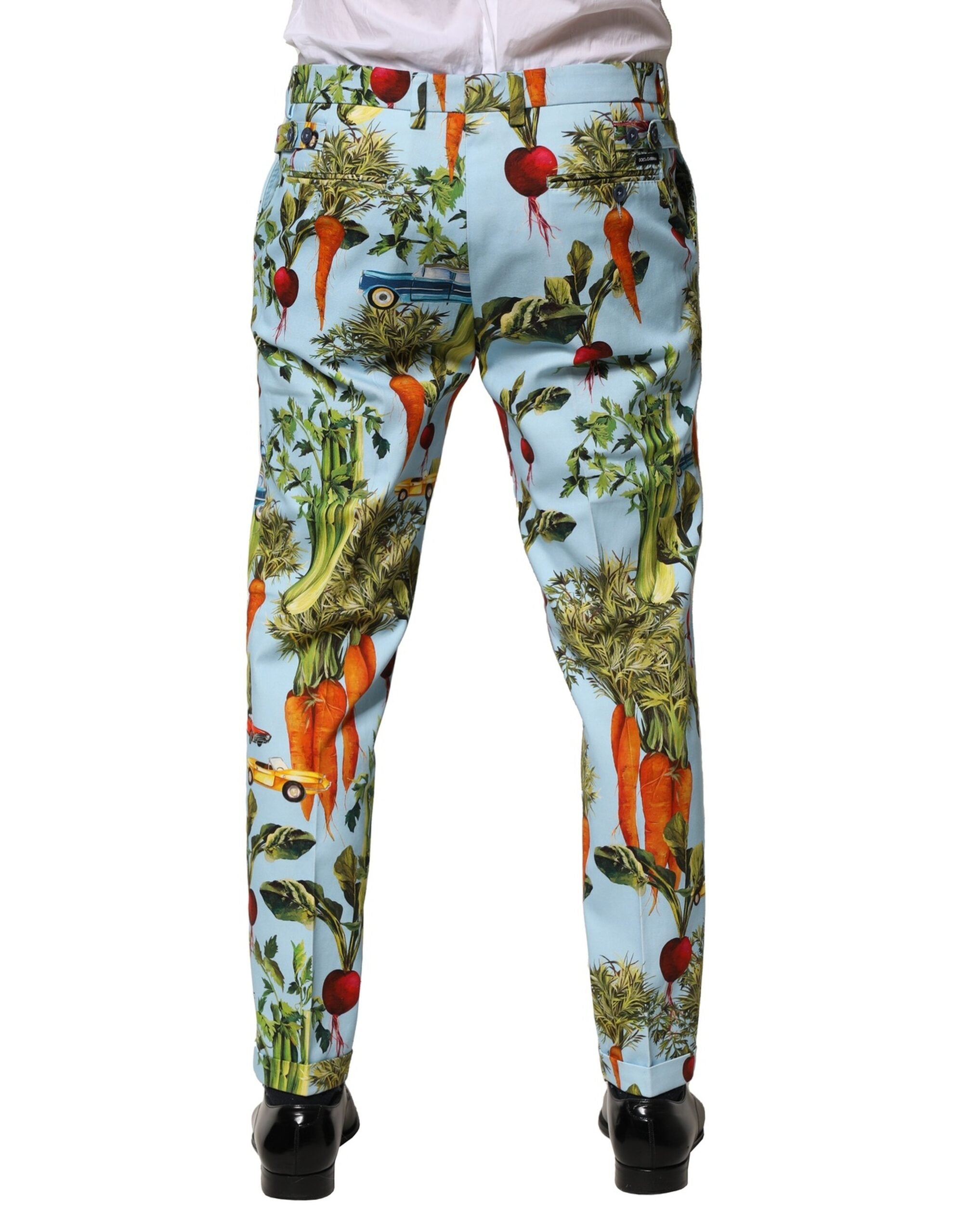 Dolce & Gabbana Multicolor Cotton Tapered Herrenhose
