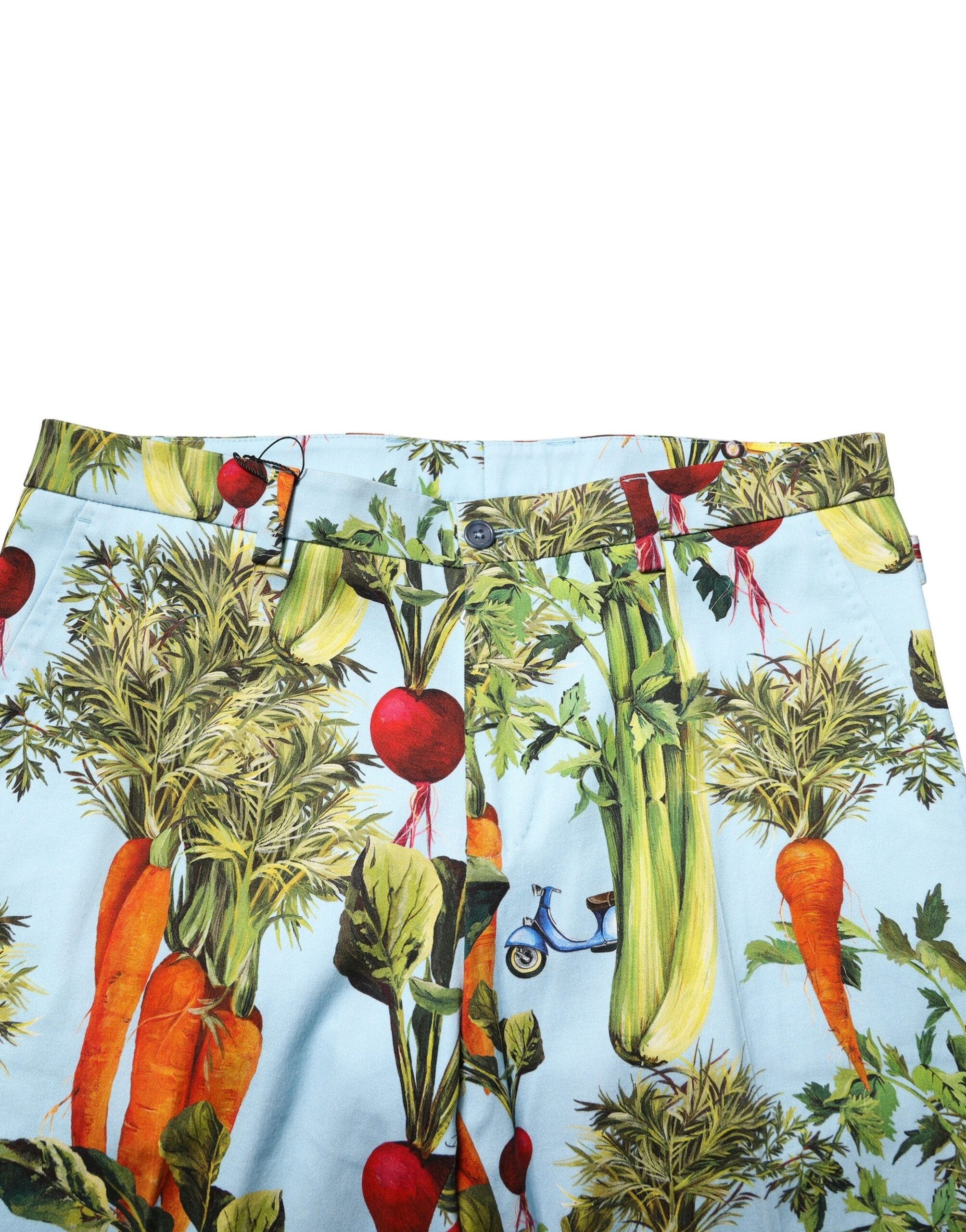 Dolce & Gabbana Multicolor Cotton Tapered Herrenhose