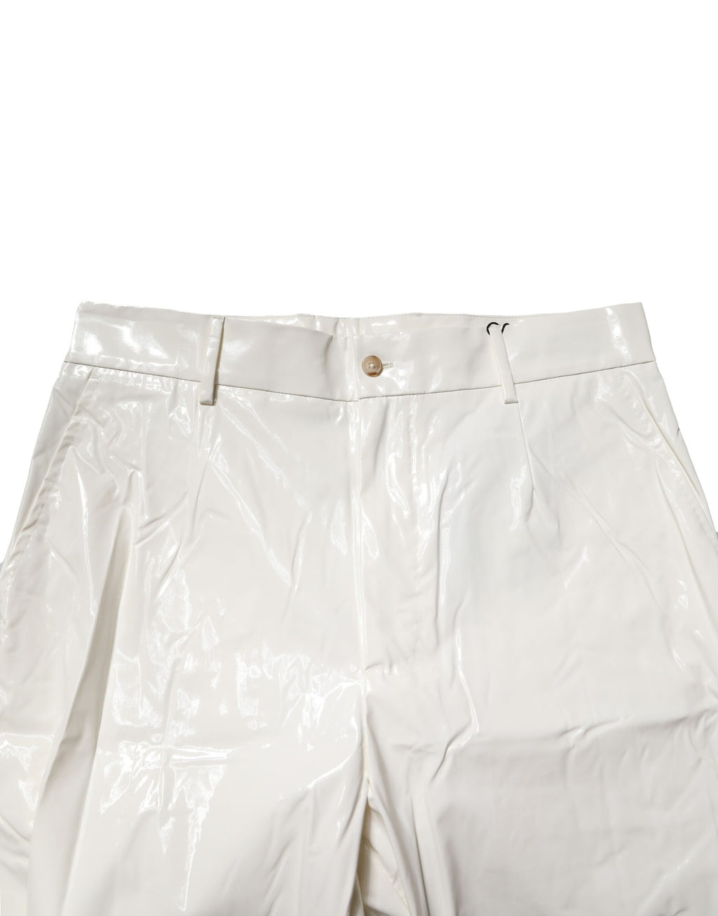 Dolce & Gabbana Weißes Nylon konisch zulaufende Männerhosen