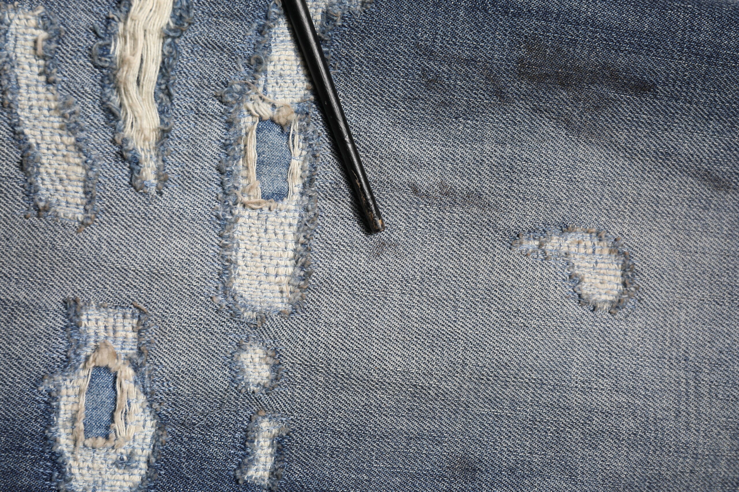 Dolce & Gabbana Blau gewaschene zerfledderte Baumwolle Männer Jeans