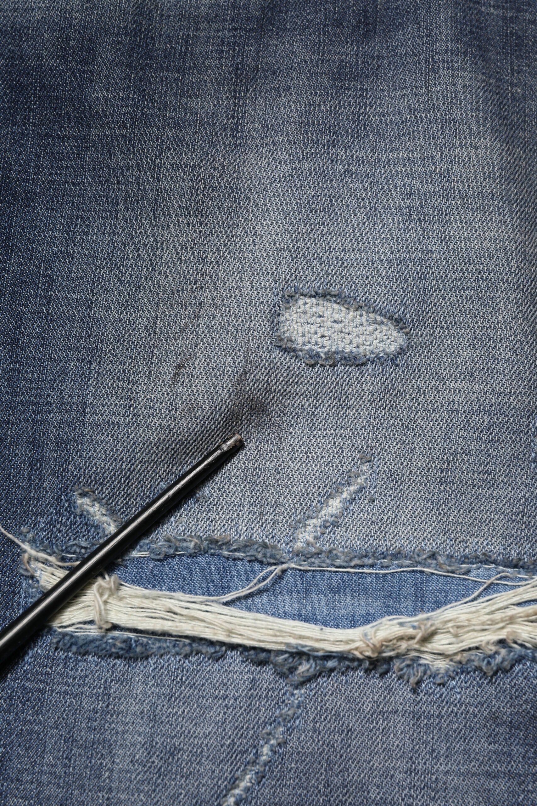 Dolce & Gabbana Blau gewaschene zerfledderte Baumwolle Männer Jeans