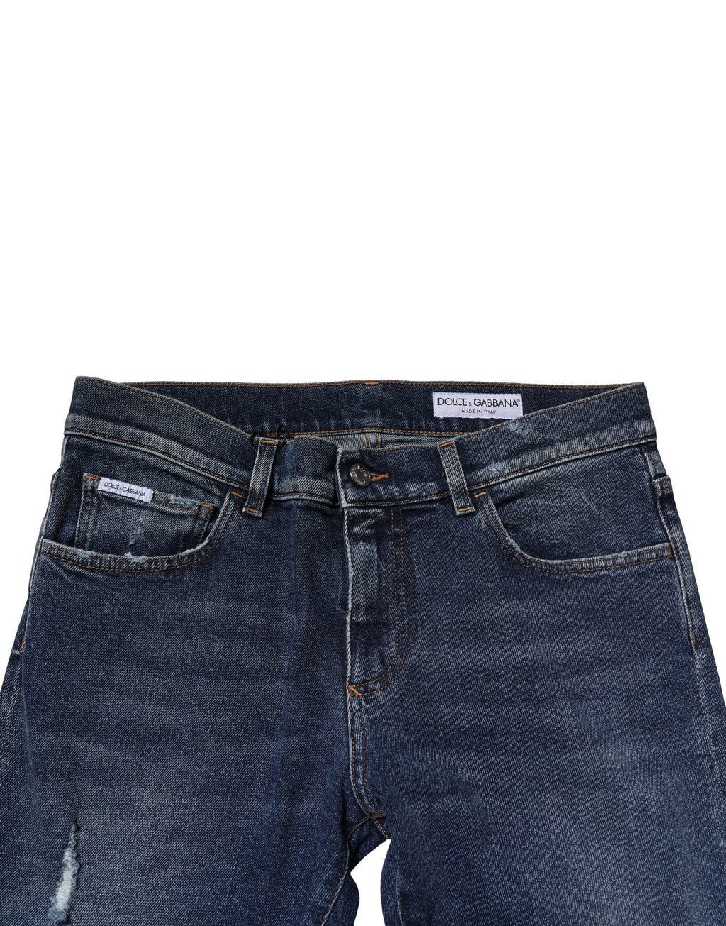 Dolce & Gabbana Blau gewaschene Skinny Denim Jeans aus Baumwolle