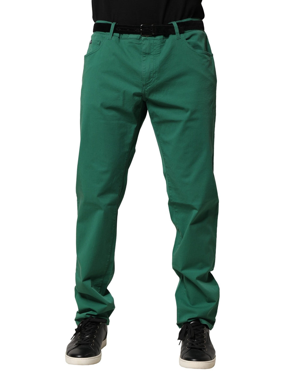 Dolce & Gabbana Grüne Baumwoll-Stretch-Skinny-Denim-Jeans für Männer