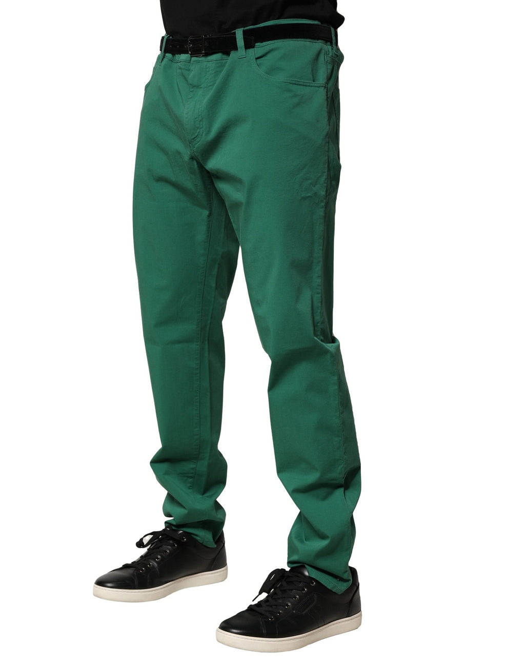 Dolce & Gabbana Grüne Baumwoll-Stretch-Skinny-Denim-Jeans für Männer