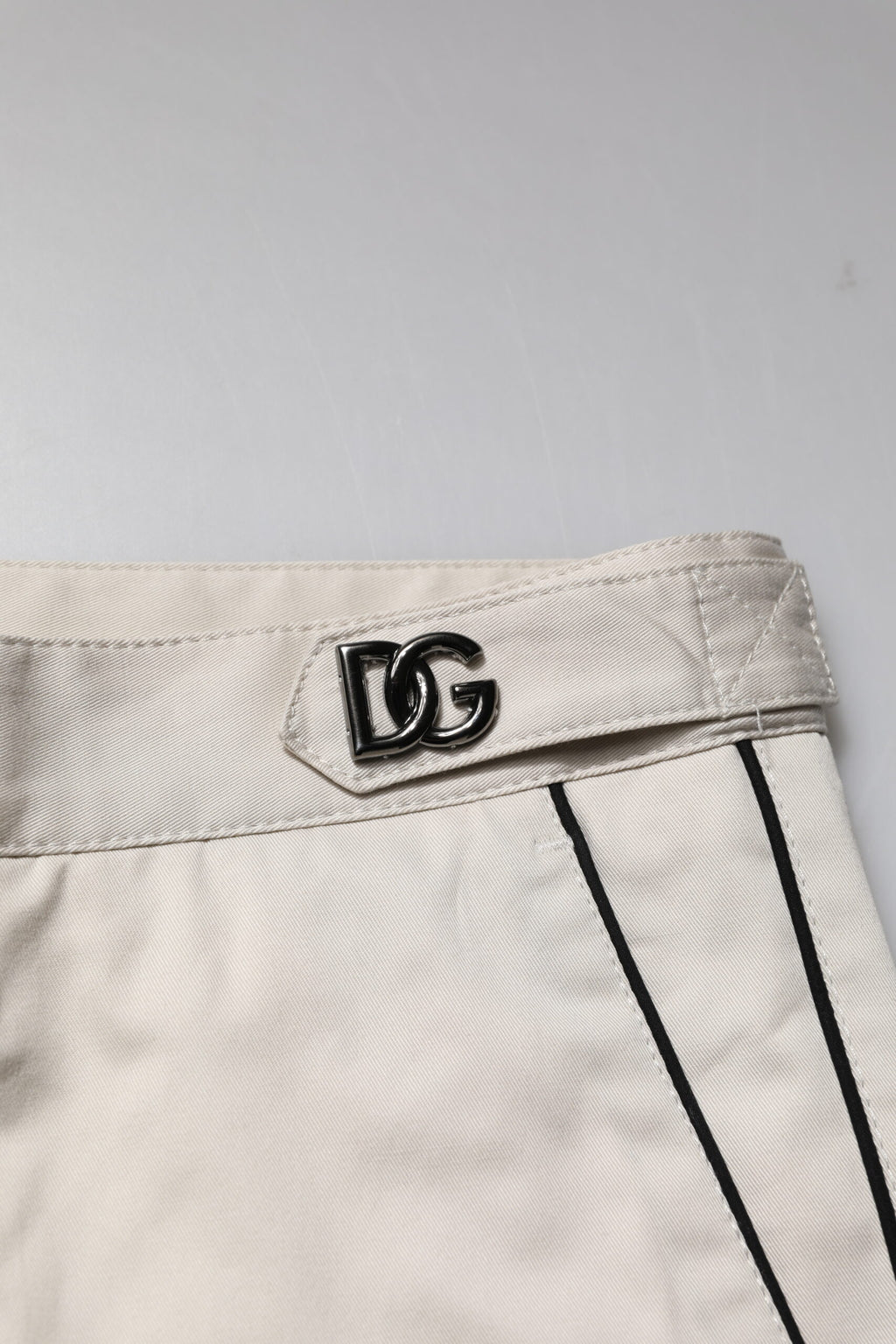 Dolce & Gabbana Weißes Baumwollkleid Schlanke formelle Hose