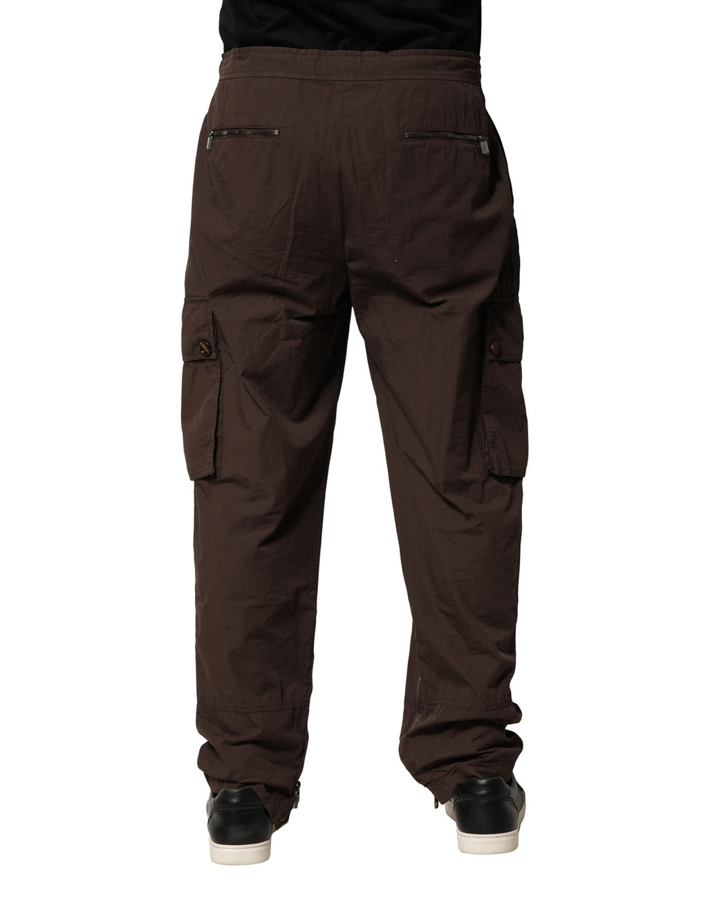 Dolce & Gabbana Braune Baumwoll-Cargo-Jogger-Hose für Männer