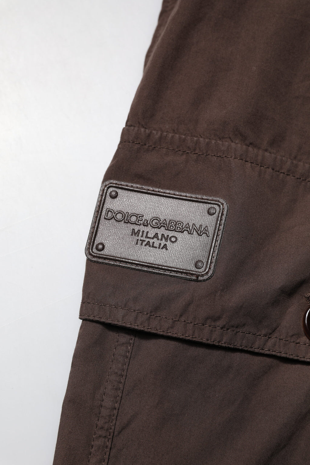 Dolce & Gabbana Braune Baumwoll-Cargo-Jogger-Hose für Männer