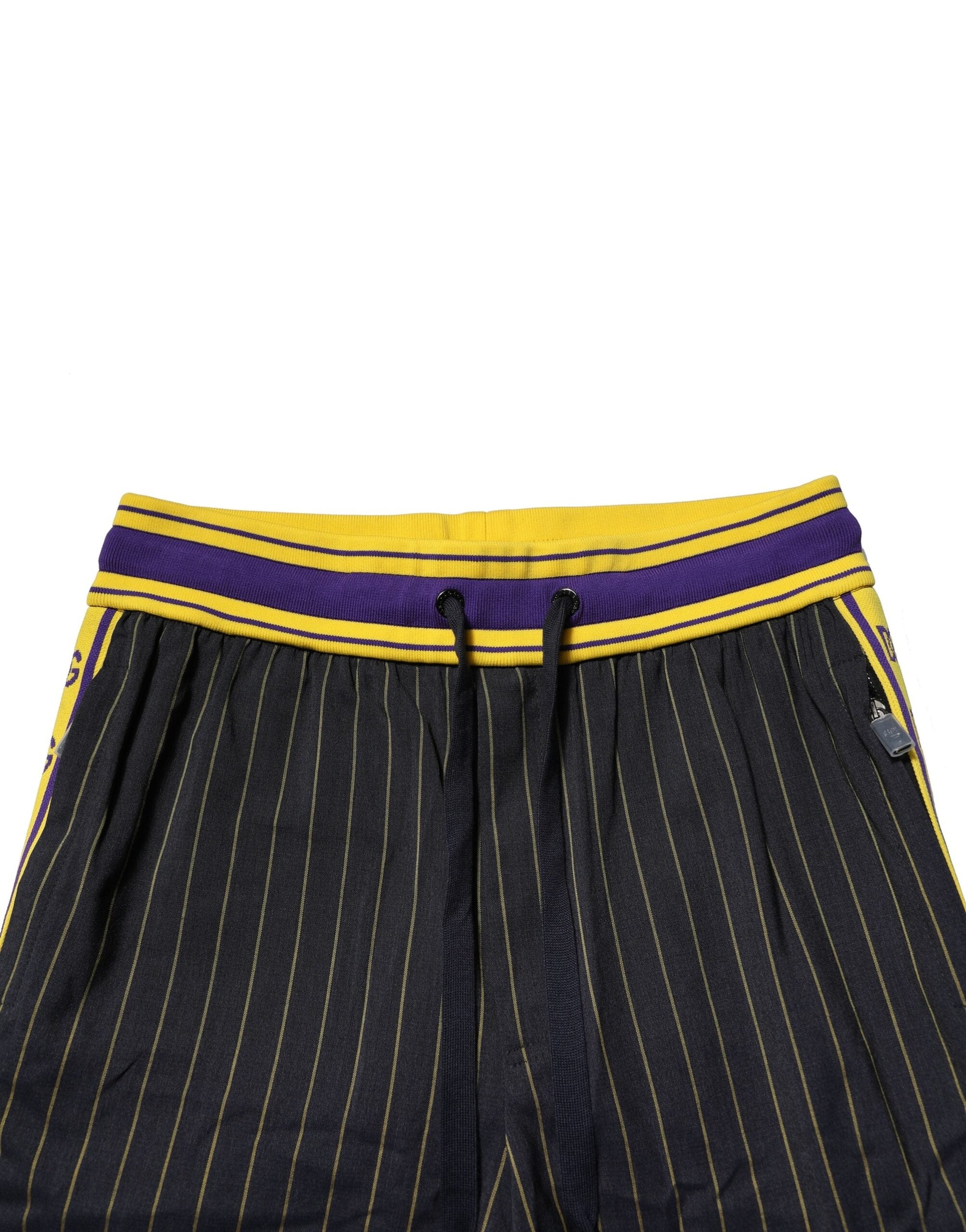 Dolce & Gabbana Mehrfarbig gestreifte Woll-Jogger-Hose
