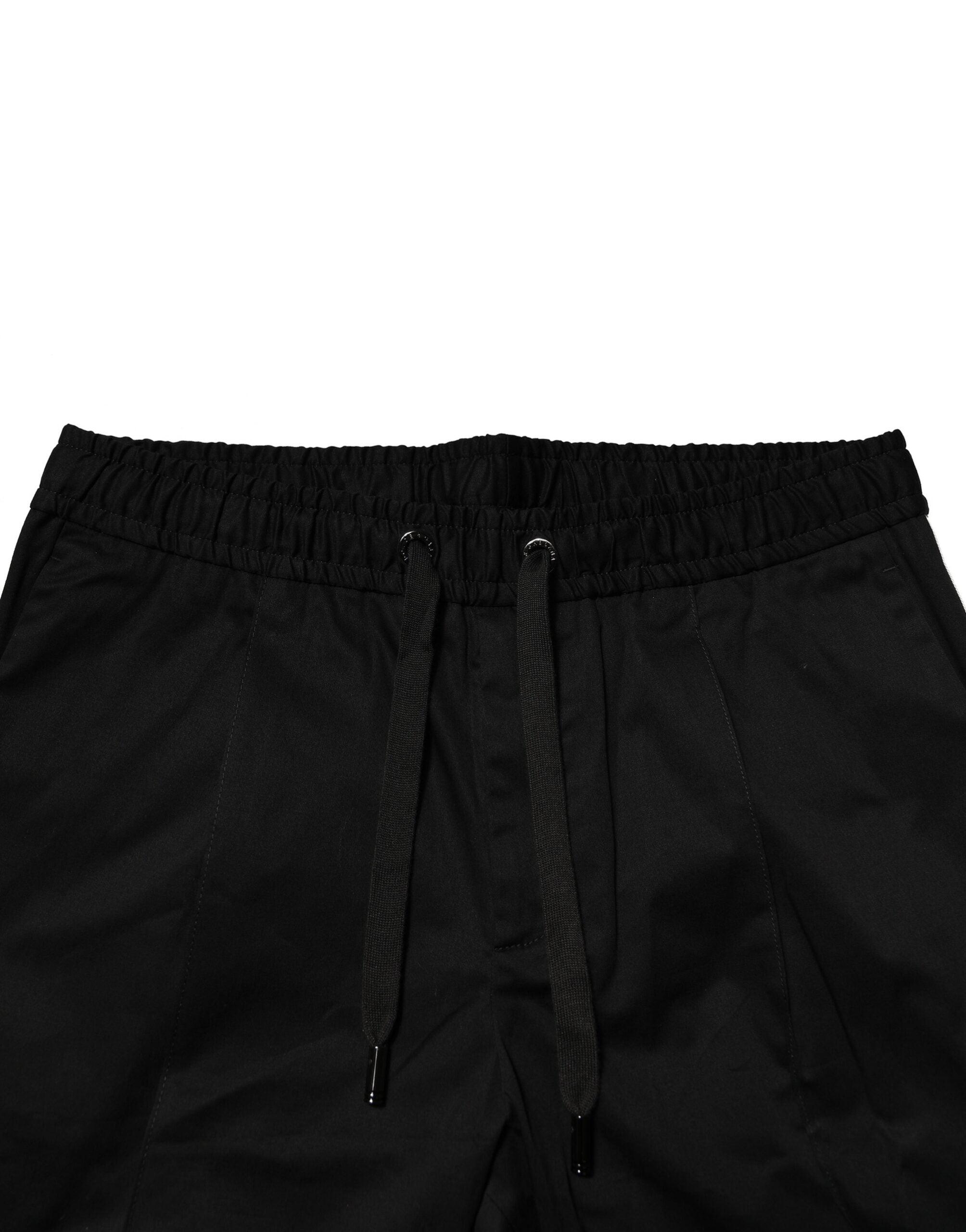 Dolce & Gabbana Schwarze Baumwoll-Jogger-Hose mit mittlerer Taille