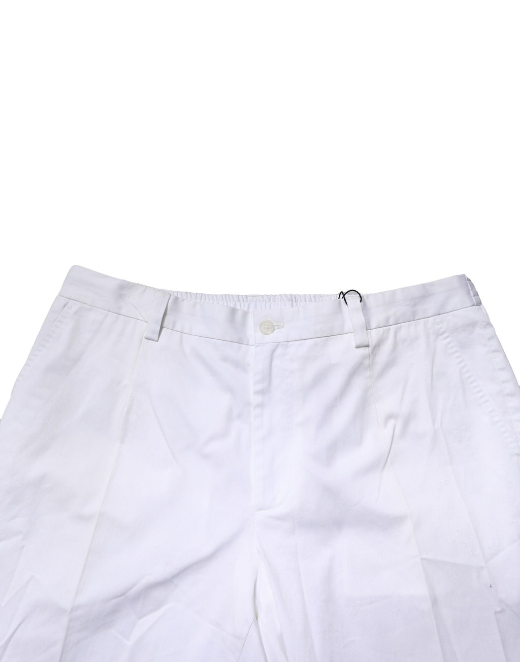 Dolce & Gabbana Weißes Baumwollkleid Schlanke formelle Hose