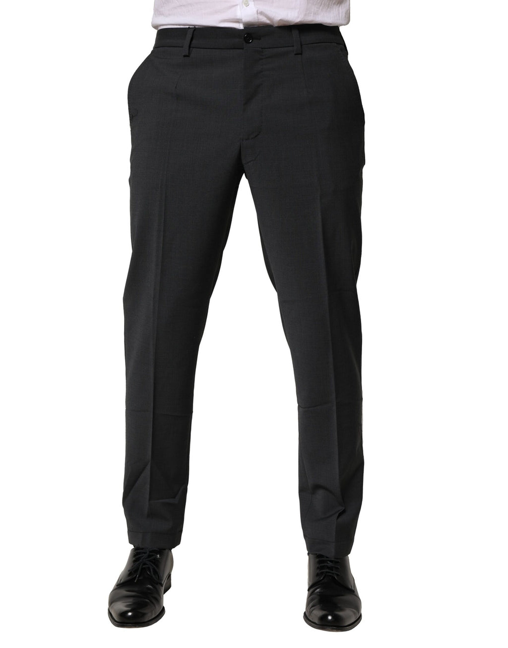 Dolce & Gabbana Schwarzes Wollkleid Slim Formal Pants