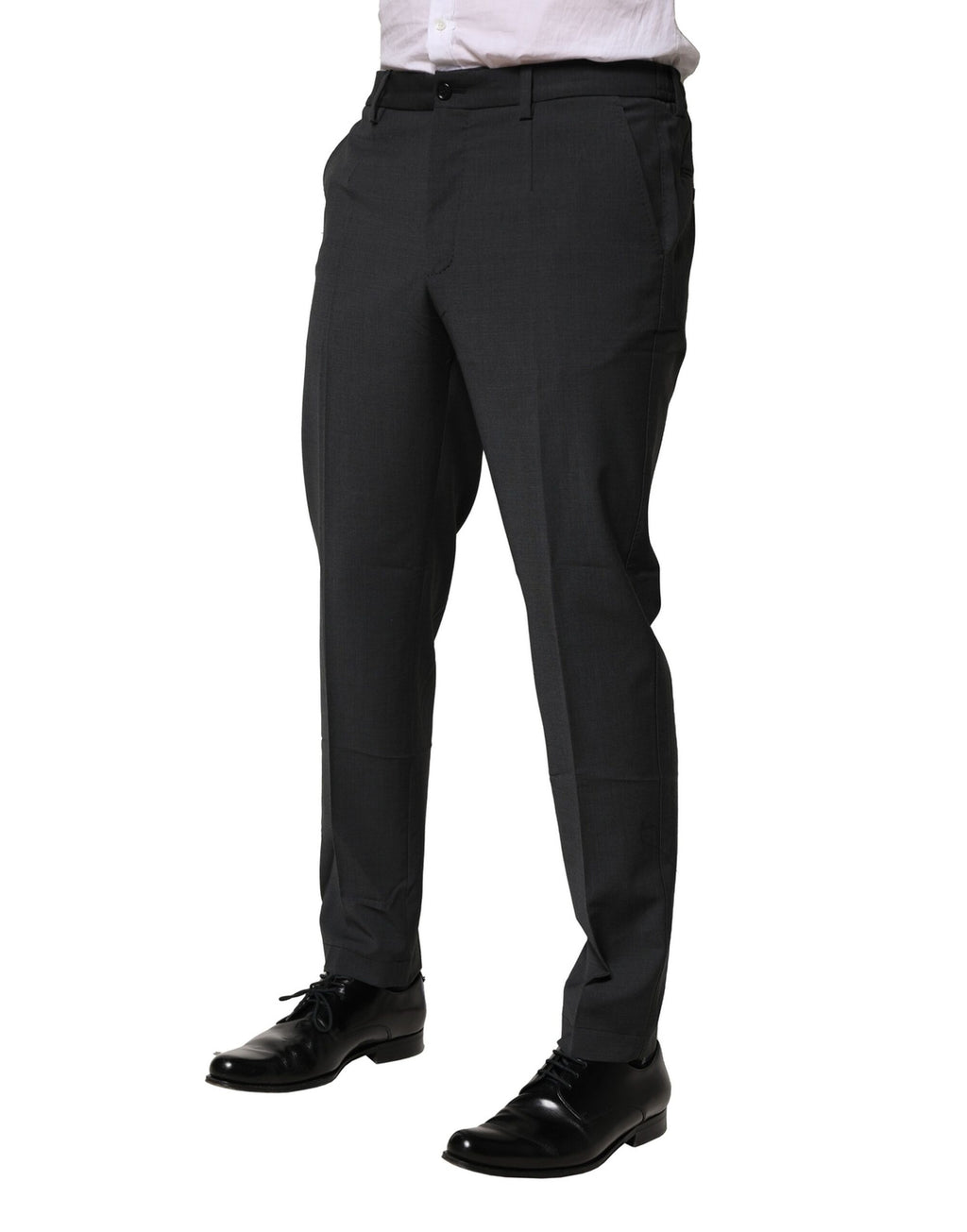 Dolce & Gabbana Schwarzes Wollkleid Slim Formal Pants
