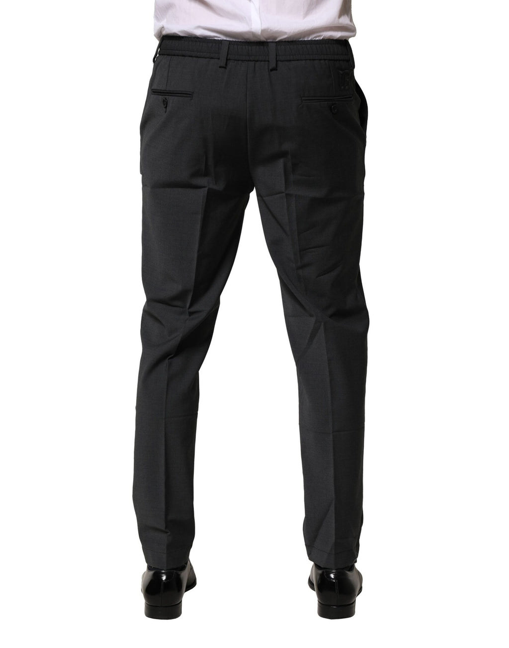 Dolce & Gabbana Schwarzes Wollkleid Slim Formal Pants
