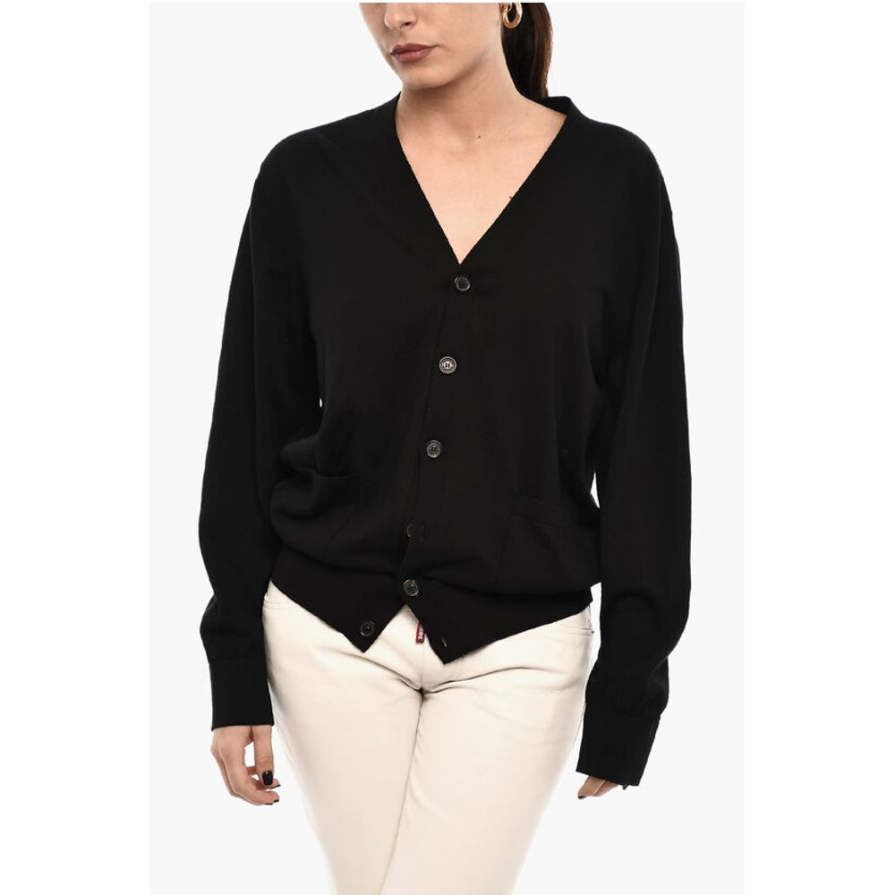 Dsquared² Leichte Strickjacke mit V-Ausschnitt und Brusttasche