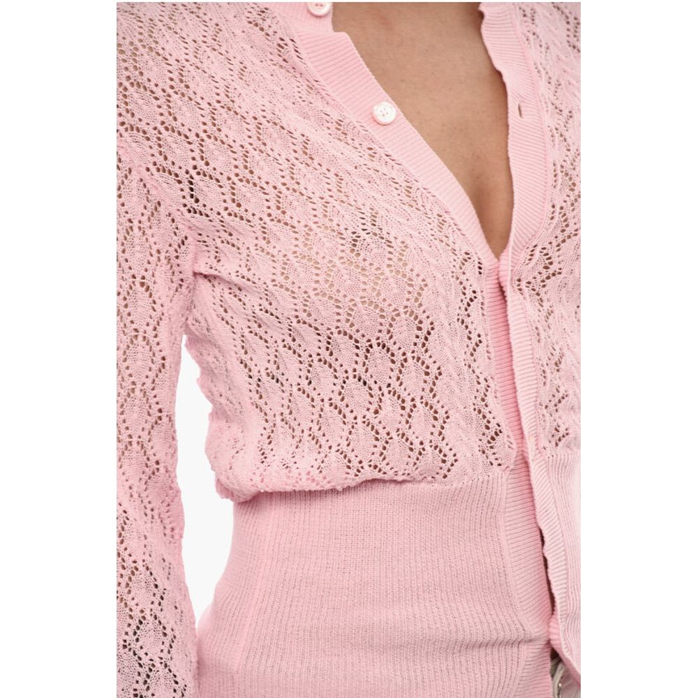 Dsquared² Perforierte Strickjacke mit Logo-Knöpfen