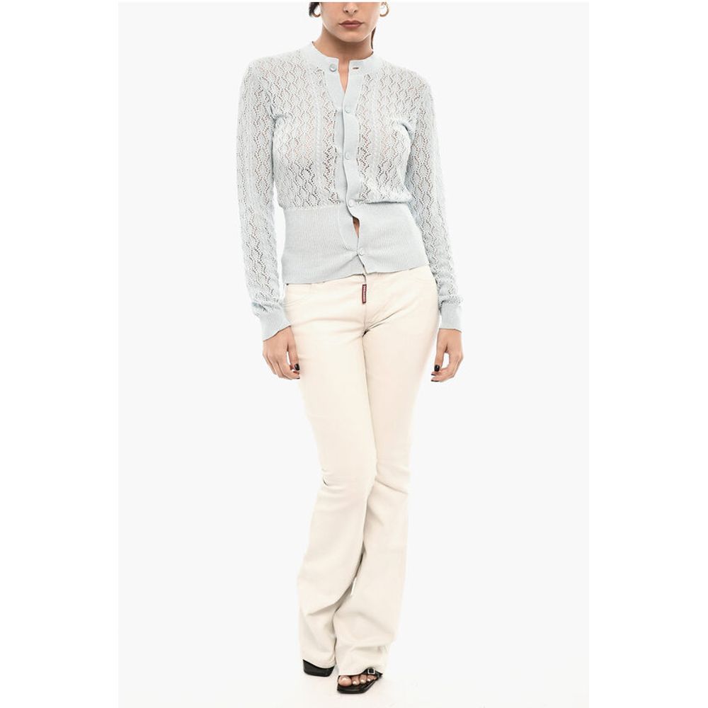 Dsquared² Perforierte Strickjacke mit Logo-Knöpfen