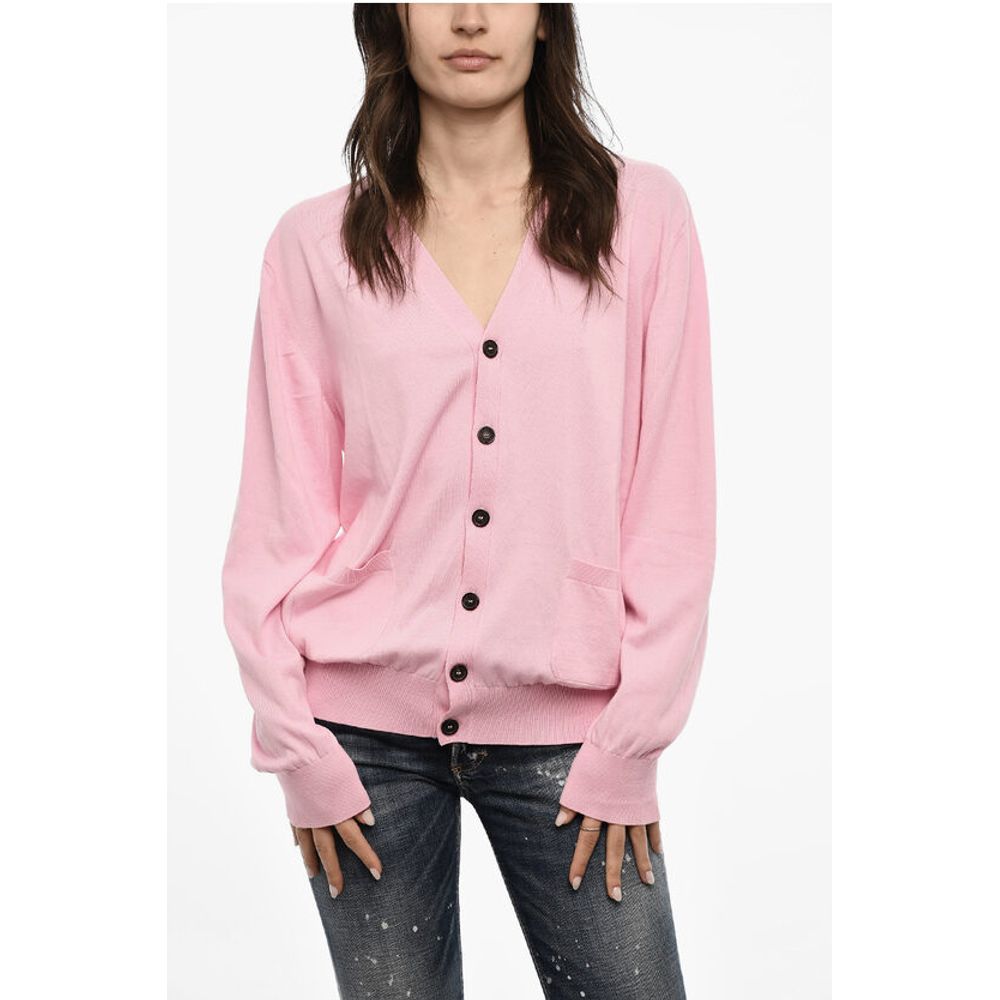 Dsquared² Leichter Baumwoll-Cardigan mit doppelten Brusttaschen