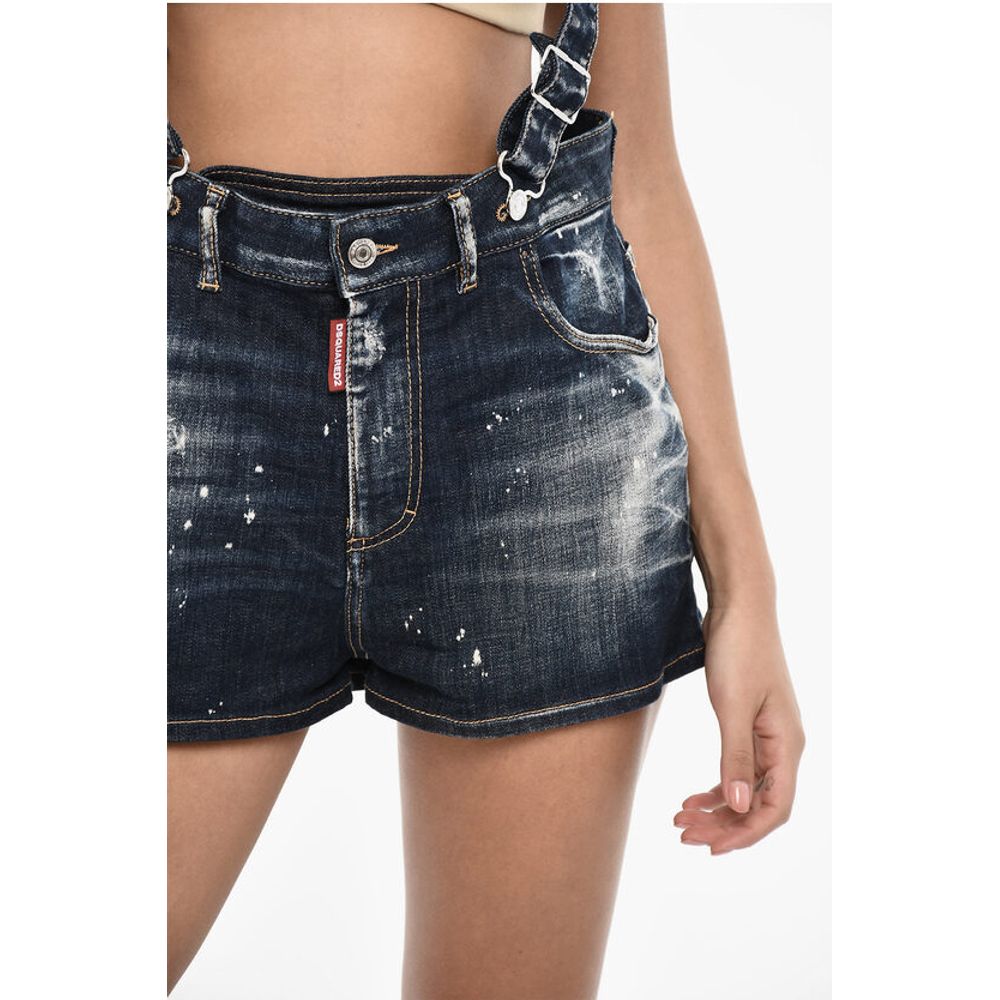 Dsquared² Denim Shorts mit Hosenträgern