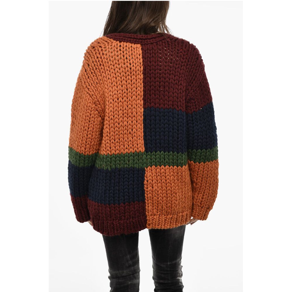 Dsquared² Maxi-Strickjacke mit V-Ausschnitt