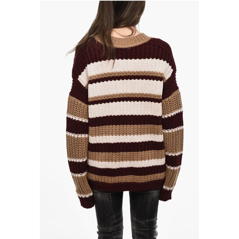 Dsquared² Color Block Maxi Cardigan mit doppelten Taschen